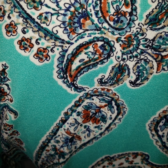 Cato XL turquoise paisley bell sleeve dress - Picture 6 of 15